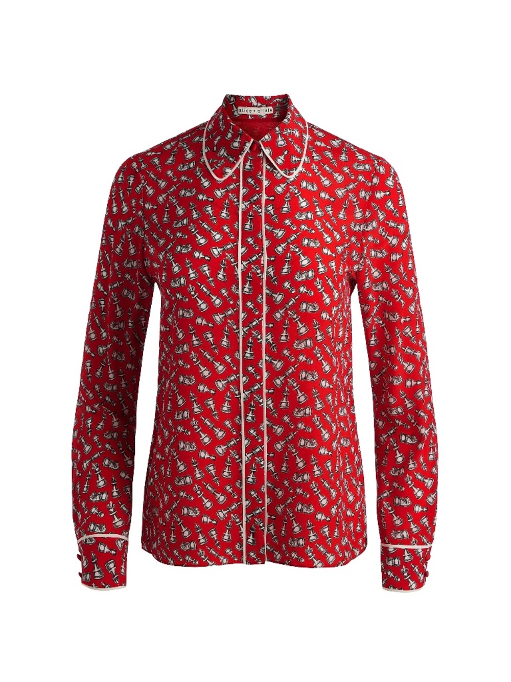 Alice + Olivia's Willa button-front Queening shirt